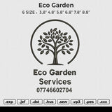 Eco Garden Embroidery File 6 size