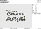 Entre-mes Embroidery File 6 sizes