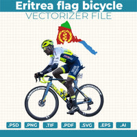 Eritrea flag bicycle