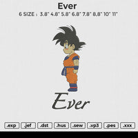 Ever Embroidery File 6 size