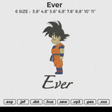 Ever Embroidery File 6 size
