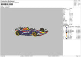 Car F1gp Embroidery File 6 sizes