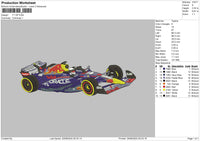 Car F1gp Embroidery File 6 sizes