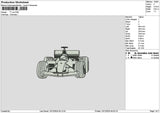 Sport Car 1312 Embroidery File 6 sizes