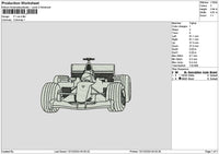 Sport Car 1312 Embroidery File 6 sizes
