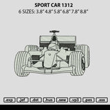 Sport Car 1312 Embroidery File 6 sizes