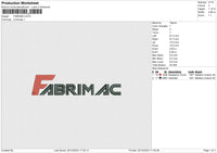 FABRIMA Embroidery File 6 size