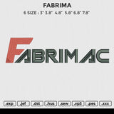 FABRIMA Embroidery File 6 size