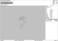 Small Hair Embroidery File 6 sizes