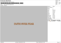 Faith Text Embroidery File 6 sizes