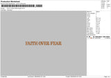 Faith Text Embroidery File 6 sizes