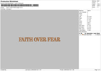 Faith Text Embroidery File 6 sizes