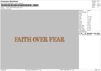 Faith Text Embroidery File 6 sizes