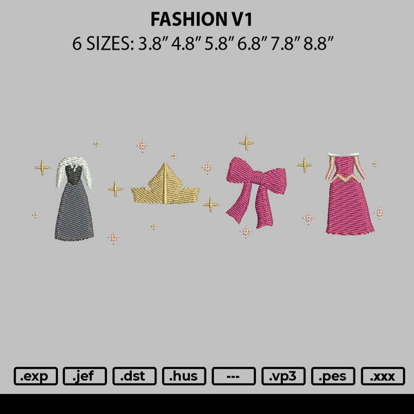 Fashion V1 Embroidery File 6 sizes