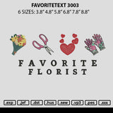 Favoritetext 3003 Embroidery File 6 sizes