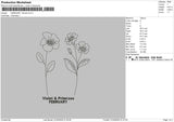 February Flo Embroidery File 6 sizes