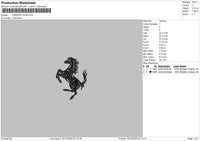 Horse Shadow Embroidery File 6 sizes