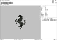 Horse Shadow Embroidery File 6 sizes