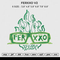 FERXXO V2 Embroidery File 6 size