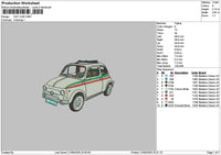 White Car 2105 Embroidery File 6 sizes