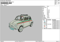 White Car 2105 Embroidery File 6 sizes