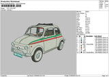 White Car 2105 Embroidery File 6 sizes