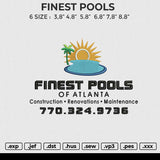 FINEST POOLS Embroidery File 6 size