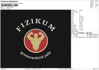 FIZIKUM Embroidery File 6 size