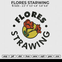 FLORES STARWING Embroidery File 6 size