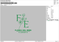 Florestext Embroidery File 6 sizes