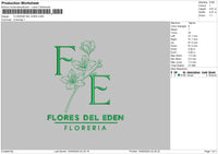 Florestext Embroidery File 6 sizes