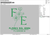 Florestext Embroidery File 6 sizes