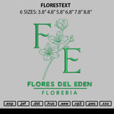 Florestext Embroidery File 6 sizes