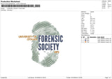 Forensictext Embroidery File 6 sizes