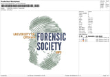 Forensictext Embroidery File 6 sizes