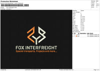 FOX interfreight Embroidery File 6 size