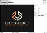 FOX interfreight Embroidery File 6 size