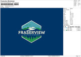 Fraserviewtext Embroidery File 6 sizes