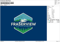 Fraserviewtext Embroidery File 6 sizes