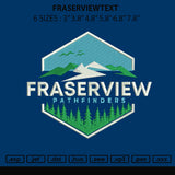 Fraserviewtext Embroidery File 6 sizes