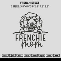 Frenchietext Embroidery File 6 sizes