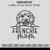 Frenchietext Embroidery File 6 sizes