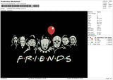 FRIENDS HALLOWEEN v3 Embroidery File 6 size