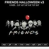 FRIENDS HALLOWEEN v3 Embroidery File 6 size
