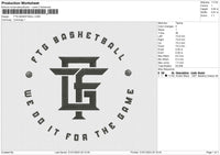 FTG BASKETBALL Embroidery File 6 size