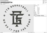 FTG BASKETBALL Embroidery File 6 size