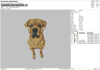Dog Head 2908 Embroidery File 6 sizes