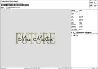 Mrsmartintext Embroidery File 6 sizes