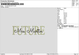 Mrsmartintext Embroidery File 6 sizes