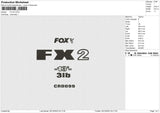 FX 2 Embroidery File 4 size